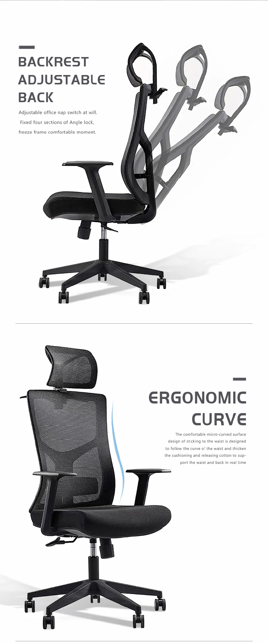 Basic Customization China Supplier Executive Computer Mesh Chair Ergonomic Swivel Office Chairs