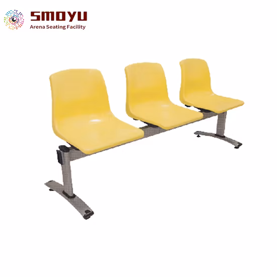 Mayorista de muebles de exterior para oficina, salón, aeropuerto, hospital, fila de espera, silla, habitación, asientos con viga, poliuretano, enlace de 3 plazas, cojín de PU, asiento de salón, silla de espera